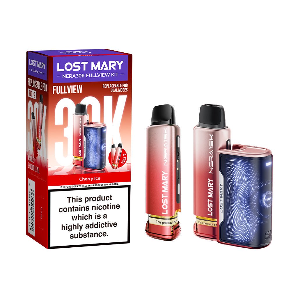 Lost Mary Nera 30K Kit - Cherry Ice - PJW Vapes | UK Leading Vape Wholesaler