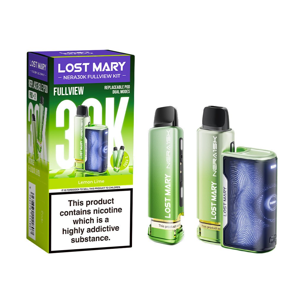 Lost Mary Nera 30K Kit - Lemon Lime - PJW Vapes | UK Leading Vape Wholesaler