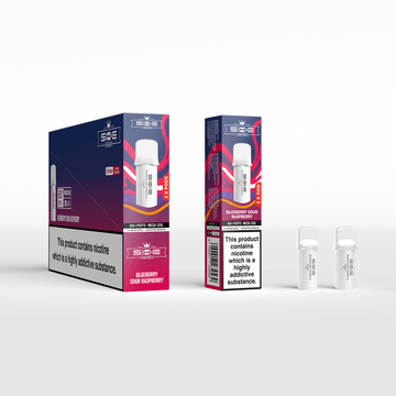 SKE 600 Refill Pod 2 Pack - Blueberry Sour Raspberry - PJW Vapes | UK Leading Vape Wholesaler