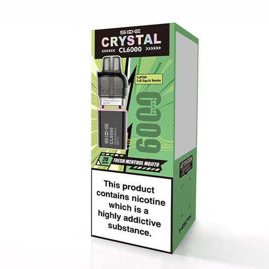 SKE CL6000 Pods - Fresh Menthol Mojito - PJW Vapes | UK Leading Vape Wholesaler