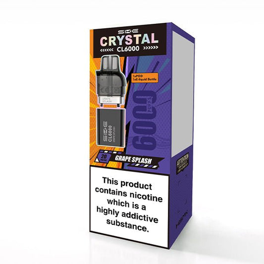 SKE CL6000 Pods - Grape Splash - PJW Vapes | UK Leading Vape Wholesaler