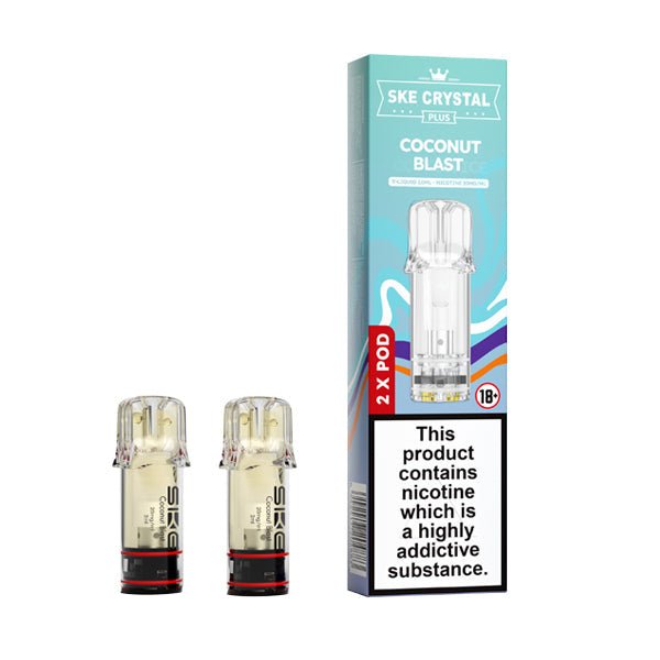SKE Crystal Plus Prefilled Pods - Coconut Blas - PJW Vapes | UK Leading Vape Wholesaler