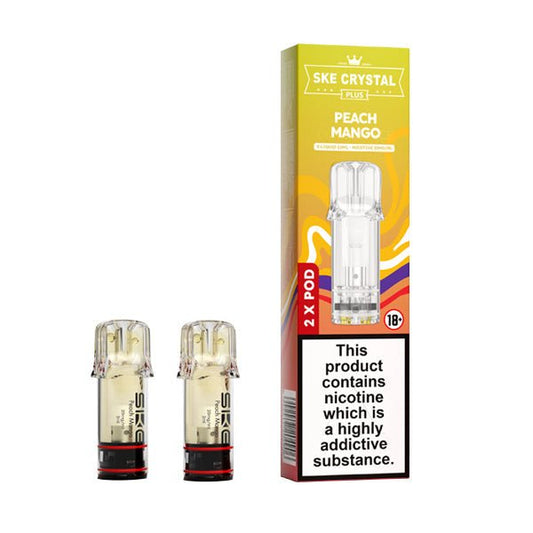SKE Crystal Plus Prefilled Pods - Peach Mango - PJW Vapes | UK Leading Vape Wholesaler