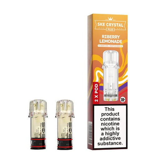 SKE Crystal Plus Prefilled Pods - Riberry Lemonade - PJW Vapes | UK Leading Vape Wholesaler