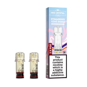 SKE Crystal Plus Prefilled Pods - Strawberry Kiwi Shake - PJW Vapes | UK Leading Vape Wholesaler