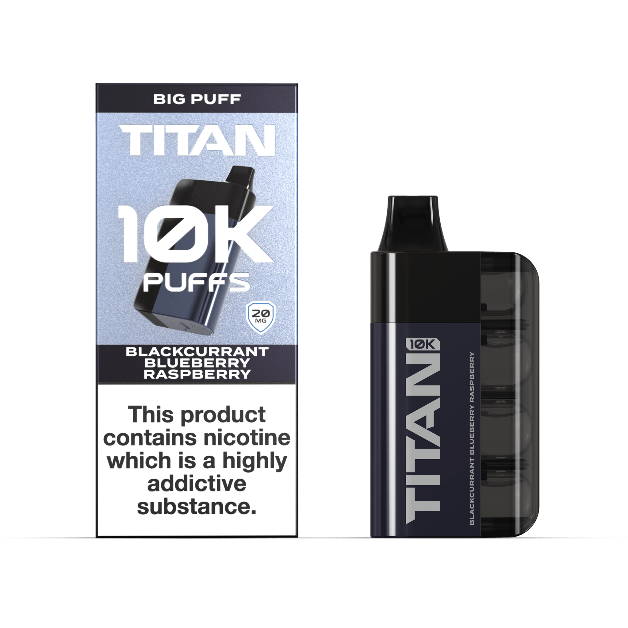 Titan 10K - Blackcurrant Blueberry Raspberry - PJW Vapes | UK Leading Vape Wholesaler