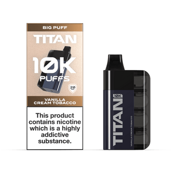 Titan 10K - Vanilla Cream Tobacco - PJW Vapes | UK Leading Vape Wholesaler