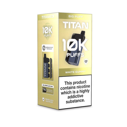 Titan 10K - White Gummy - PJW Vapes | UK Leading Vape Wholesaler