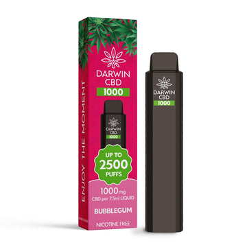 Darwin CBD 1000 - Bubblegum - PJW Vapes | Glasgow Vape Wholesaler