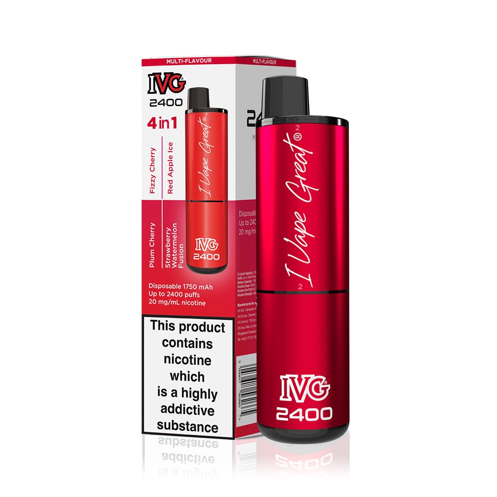 IVG 2400 - Red Edition - 4 in 1 - PJW Vapes | Glasgow Vape Wholesaler