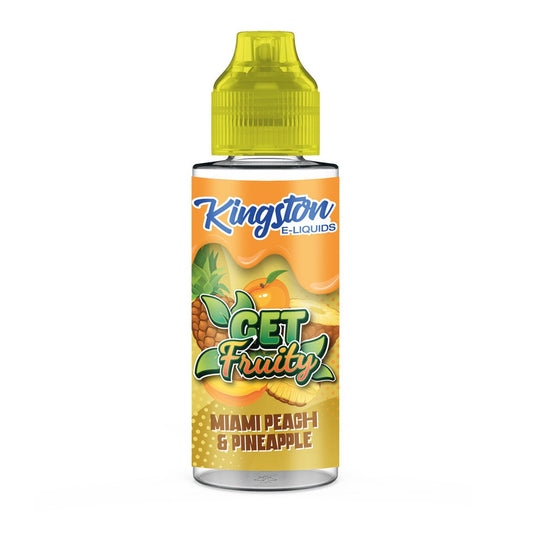 Kingston Get Fruity - 100ml - Miami Peach & Pineapple - PJW Vapes | Glasgow Vape Wholesaler