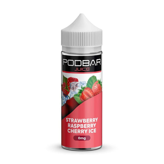 Kingston Podbar Juice - 100ml - Strawberry Raspberry Cherry Ice - PJW Vapes | Glasgow Vape Wholesaler