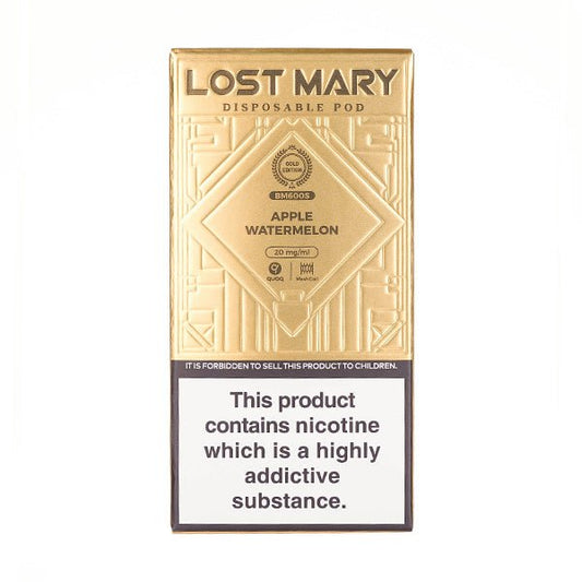 Lost Mary Gold Edition BM600 - Apple Watermelon - PJW Vapes | Glasgow Vape Wholesaler