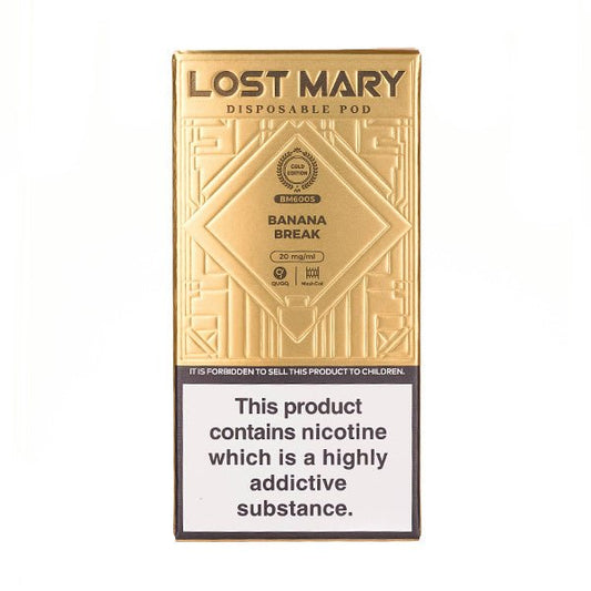 Lost Mary Gold Edition BM600 - Banana Break - PJW Vapes | Glasgow Vape Wholesaler