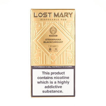 Lost Mary Gold Edition BM600 - Strawnana Blackcurrant - PJW Vapes | Glasgow Vape Wholesaler