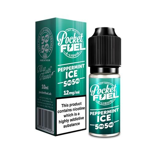 Pocket Fuel 50/50 - 10ml - Peppermint Ice - PJW Vapes | Glasgow Vape Wholesaler