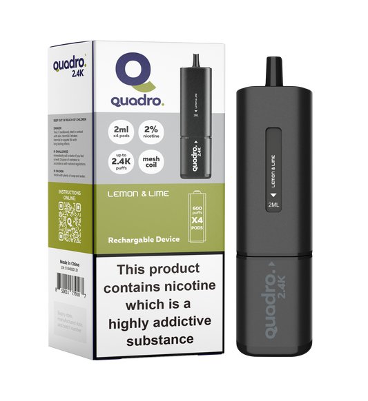 Quadro 2.4K 4in1 Kit Lemon Lime PJW Vapes Glasgow Vape