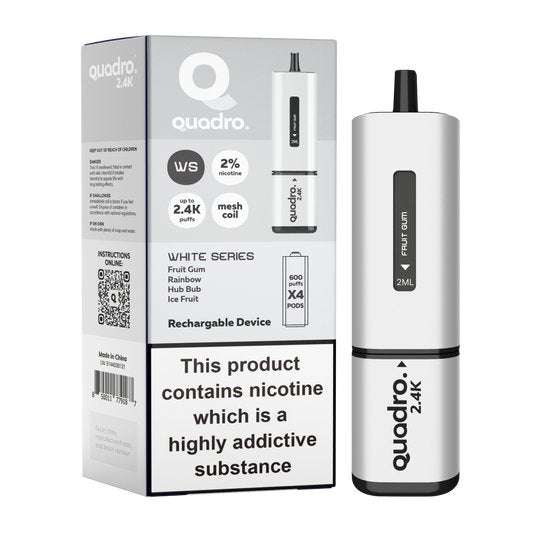Quadro 2.4K 4in1 Kit - White Series - PJW Vapes | Glasgow Vape Wholesaler