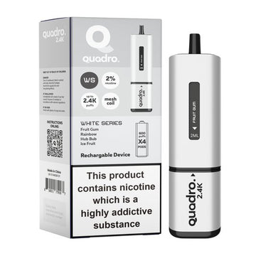 Quadro 2.4K 4in1 Kit - White Series - PJW Vapes | Glasgow Vape Wholesaler