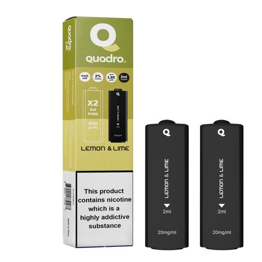 Quadro 2.4K 4in1 Pod - Lemon & Lime - PJW Vapes | Glasgow Vape Wholesaler