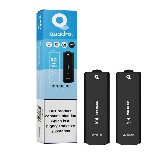 Quadro 2.4K 4in1 Pod - Mr Blue - PJW Vapes | Glasgow Vape Wholesaler