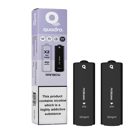 Quadro 2.4K 4in1 Pod - Rainbow - PJW Vapes | Glasgow Vape Wholesaler